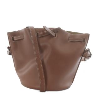 CLUB MINI MINI ショルダーバッグ ワンショルダー レザー 巾着 ブラウン /YO11 SH