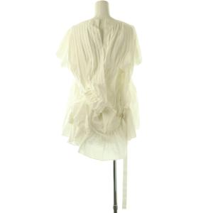 sacai バックオープンプリーツブラウス 半袖 プルオーバー 2 白 /NR OS SH
