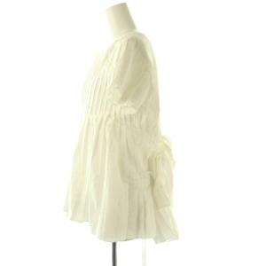 sacai バックオープンプリーツブラウス 半袖 プルオーバー 2 白 /NR OS SH