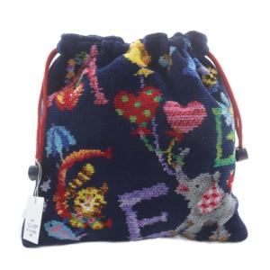 ジョイフル 巾着袋 紺 ネイビー /SR SH