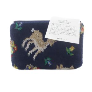 FEILER 遊 中川 HEIDI SHIKA ポーチ 紺 ネイビー /SR SH