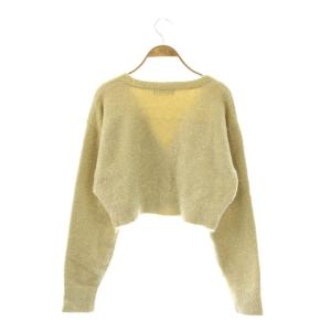 Lily Brown LilyBrown 24AW ラメクロップドカーディガン ニット Vネック F イエロー /CX OS