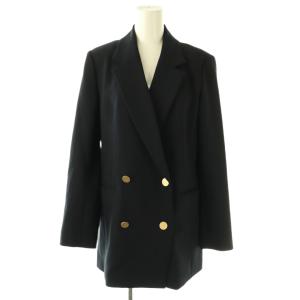 ダブルテーラードジャケット 金ボタン 36 ブラック /DF OS