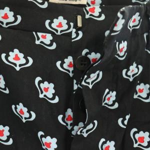 miumiu 総柄 ショートパンツ タック 40 ブラック /DF OS