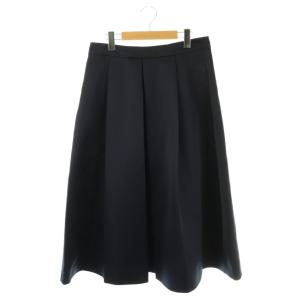 タック ロングスカート フレアスカート 44 ネイビー /DF OS