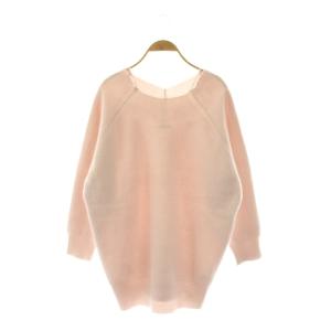 25AW ラクーン混ニットミニワンピース 長袖 2 ピンク /DO OS