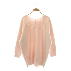COCO DEAL 25AW ラクーン混ニットミニワンピース 長袖 2 ピンク /DO OS