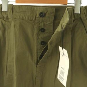 MHL. WASHED COTTON 台形スカート リネン混 2 カーキ /ES OS