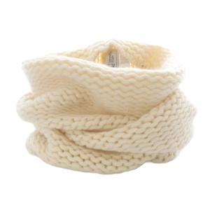 カシミヤ スヌード ネックウォーマー ニット アイボリー /SR