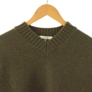 CINOH メリノウールオーバーサイズVネックニット セーター 36 カーキミックス /ES OS