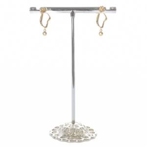 ete ポスト K18 ビジューピアス 925 ゴールド色 /SR