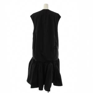 ADORE 24AW アルチザンタフタワンピース ロング ノースリーブ 38 ブラック /DO OS