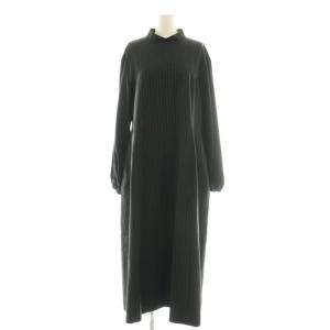 24AW クリアストライプワンピース 38 ブラック
