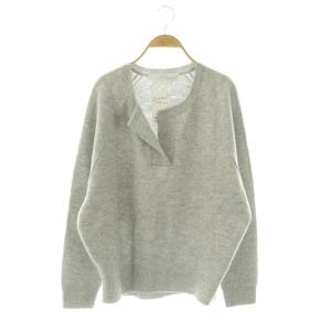 25AW ミドルゲージテンジクヘンリープルオーバー ニット セーター 長袖 ウール グレー /NR OS