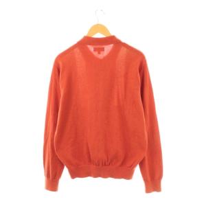 STUSSY color block sweater ニット カーディガン 長袖 M オレンジ ベージュ /HK OS