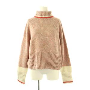 ファインラムズウール タートルネックプルオーバー ニット セーター 長袖 S オレンジ /HK OS