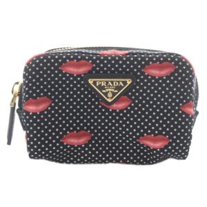 プリントRe-Nylon ポーチ ブラック 1ND339