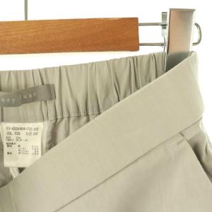 theory luxe 24SS CRISP LINEN ZENA ワイドパンツ リネン 038 グレー /ES OS