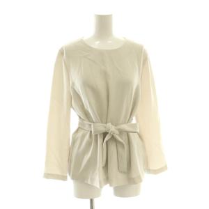 theory luxe LEAD GRETA LEAD KIDDI LL セットアップ スーツ 40 ライトベージュ 長袖 リボンベルト付き