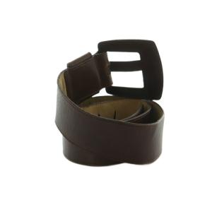 Tao レザーベルト バックル 85 茶 /MI OS