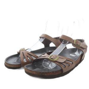 BIRKENSTOCK BALI サンダル フラット ストラップ レザー 25cm ブラウン /YO12