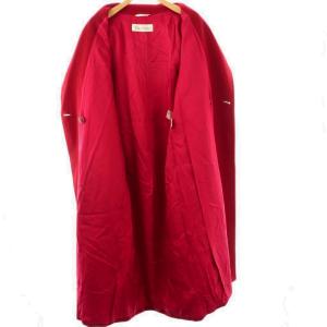 Max Mara 白タグ ウール カシミヤ ロングコート 36 レッド