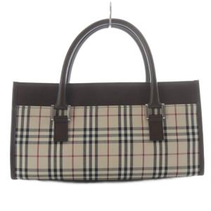 BURBERRY ハンドバッグ ノバチェック ベージュ ブラウン