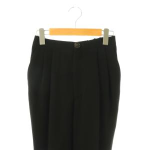 ENFOLD 23AW ELASTIC TACK TROUSERS パンツ テーパード タック 38 ブラック /HK