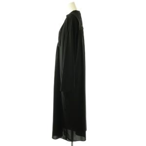 ENFOLD 23AW PIN-TACK DRESS ワンピース ロング 長袖 38 ブラック /DO OS