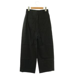 BALLSEY 25SS LINOストレッチ タックパンツ ワイドパンツ リネン混 34 ブラック /ES OS