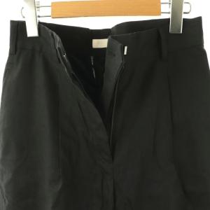 BALLSEY 25SS LINOストレッチ タックパンツ ワイドパンツ リネン混 34 ブラック /ES OS