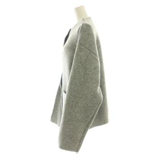 FREAK'S STORE 24AW 裏配色 スナップ ニット カーディガン F グレー 青 /CX OS