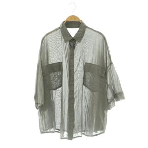 25AW Oversized check pattern SH シャツ 七分袖 F グレー /DO OS