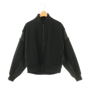 22AW Wool nylon different fabric docking bomber