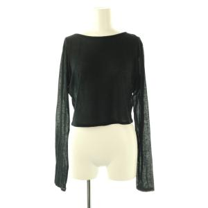 25AW Crew Neck Cropped Top トップス journal カットソー 長袖 1 ブラック