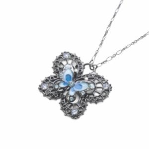 ANNA SUI バタフライモチーフ イヤリング ネックレス セット 黒 ブラック /SR SH