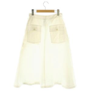 MADISONBLUE 24SS FATIGUE FLARE SK L.Oz BS フレアスカート ロング 2 ホワイト /DF