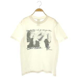 DEAR BLUE PHOTO TEE Tシャツ カットソー 半袖 M ホワイト /DF OS