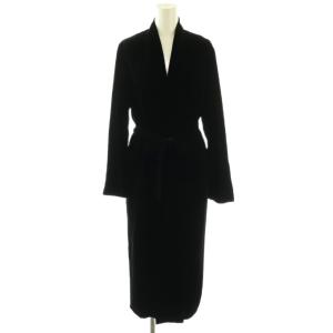 VELVET GOWN COAT ガウンコート ロング 1 ブラック /HK OS