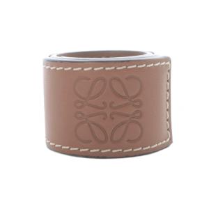 レザー アナグラム ブレスレット ロゴ 茶色 ブラウン /SR OH