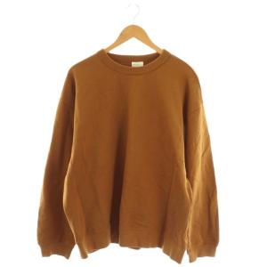 コットンオーバーサイズスウェットプルオーバー M キャメル