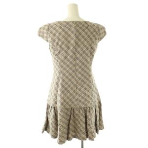 BURBERRY BLUE LABEL チェック ワンピース 半袖 36 ベージュ マルチカラー /ES OS