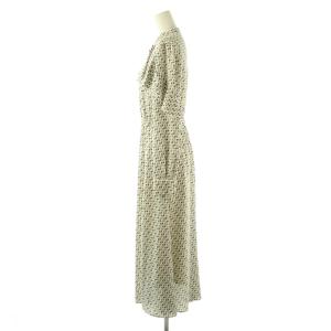 ANAYI 24AW バレエシューズプリントフリルワンピース 36 アイボリー
