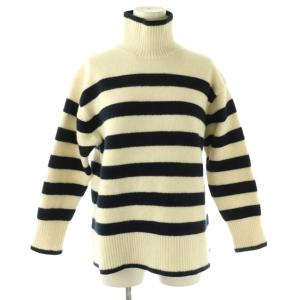 ベビーメリノウールプルオーバーニット セーター 長袖 ホワイト ネイビー /HK OS