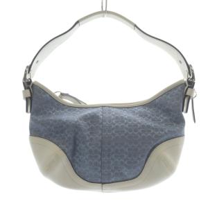 ミニシグネチャー ワンショルダーバッグ ホワイト ライトブルー 6351