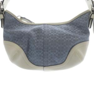 COACH ミニシグネチャー ワンショルダーバッグ ホワイト ライトブルー 6351