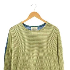 INSCRIRE 23SS Border Color Block Tee ロンT Tシャツ カットソー ボーダー L ブルー
