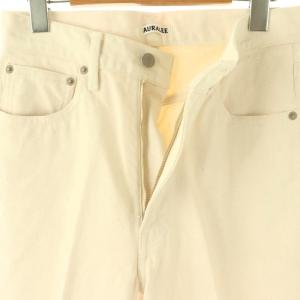 AURALEE A00P02DM HARD TWIST DENIM 5P PANTS デニムパンツ ストレート 26 ホワイト
