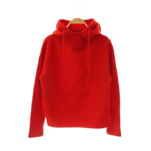 カシミヤブレンドフードニット パーカー 34 レッド /ES OS