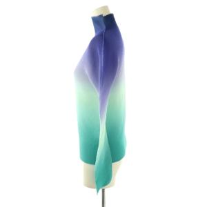 me ISSEY MIYAKE 23SS GRADATION ストレッチプリーツ カットソー ライトブルー パープル